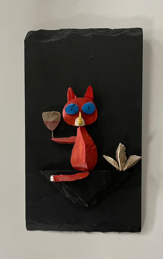 "Cat & Wine Series"  #7164